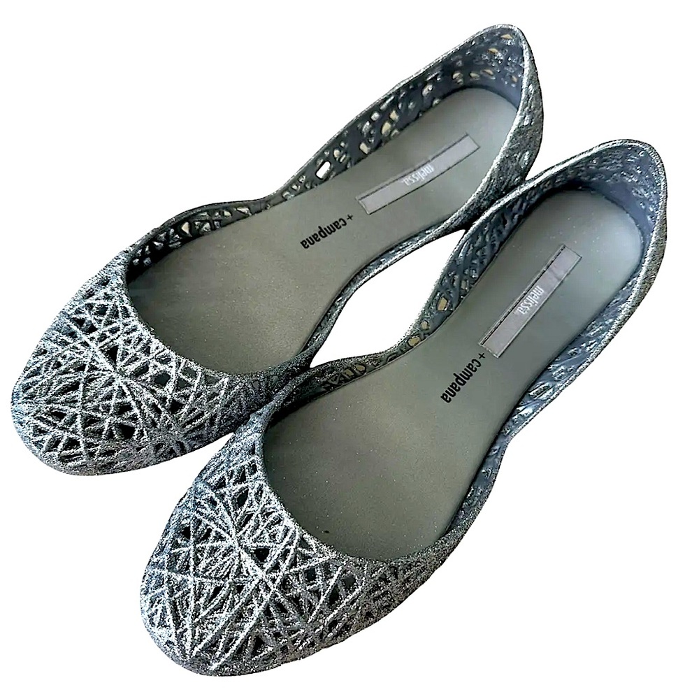 Melissa Silver Women's Flats Size 9